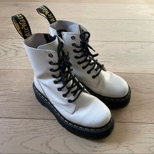 Dr. Martens White Jadon Platform Boots